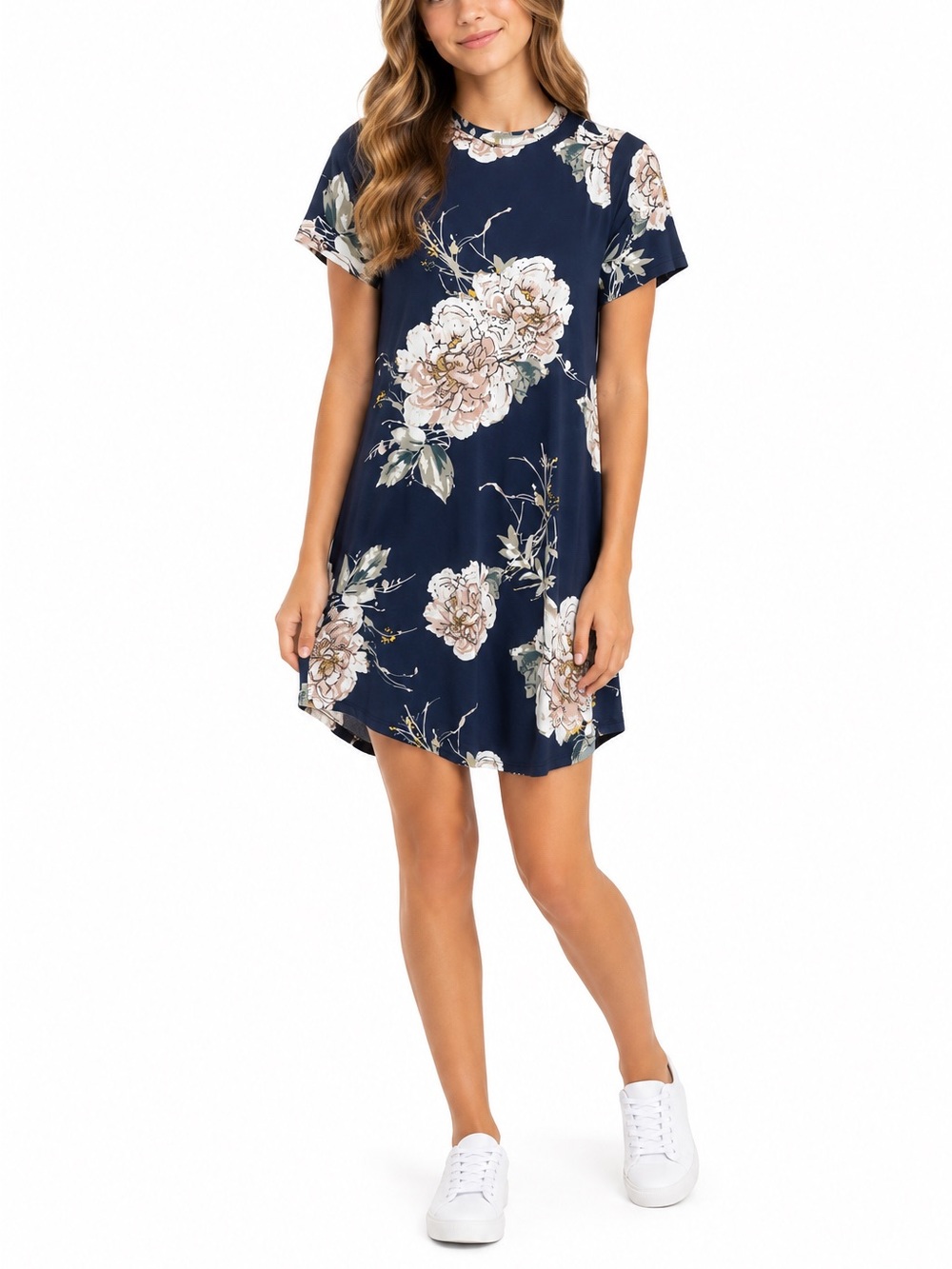 Nordstrom Size Large Blue Floral Dress New With Tags